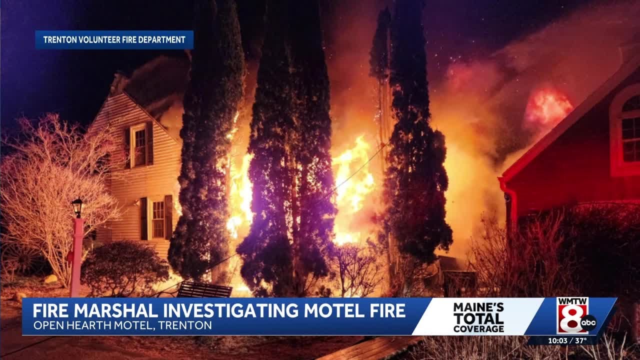 Firefighters battle early morning fire at Trenton motel - YouTube