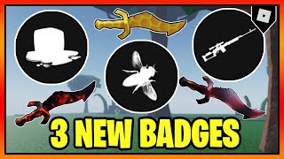 How to get the 'BEEKEEPER', 'NOSCOPE', & 'MELTING POINT' BADGES   KNIVES in 🔪 KNIFE STRIFE | Roblox