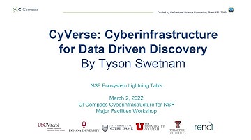 CI4MFs 2022: NSF Ecosystem Lightning Talks - Tyson Swetnam, CyVerse: CI for Data Driven Discovery