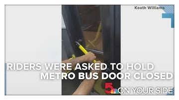 Metro riders were asked to hold malfunctioning door closed as bus drove down Page Avenue