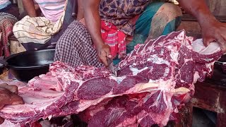 Eid Special Buffalo meat cutting skills, Buffalo meat cutting by professional butcher.