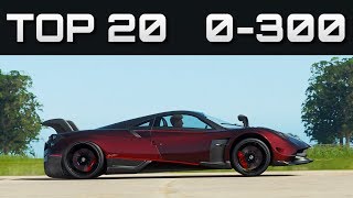 TOP 20 FASTEST 0-300 CARS | Forza Horizon 4 | Unreal Accelerations!