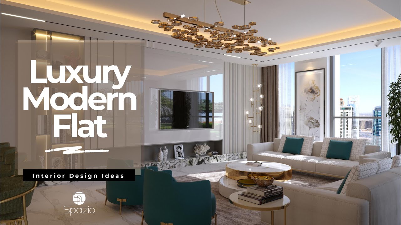 Modern Luxury Apartment Interior Design Tour | 1 Bedroom Flat Interior  Design Ideas | Spazio - YouTube