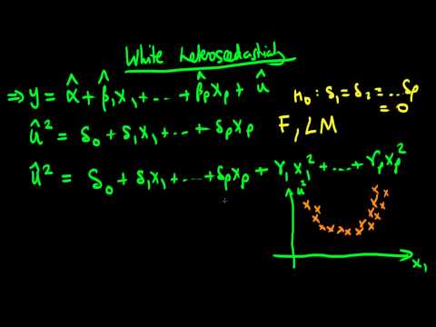 The White test for heteroscedasticity