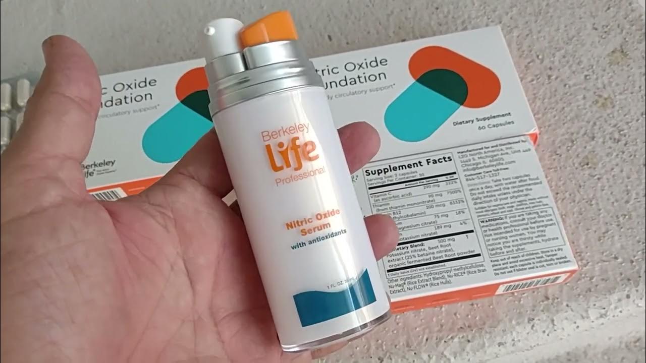 Berkeley Labs Nitric Oxide Pills and Nitric Oxide Serum, antiaging