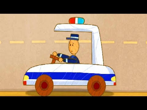Çizgi film - Çocuklar için arabalar - Polis arabası