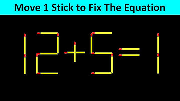 Move only 1 stick to make the equation correct | Matchstick Puzzle 11+1=4 #simplylogical #braintest