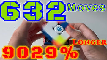 World LONGEST H Perm 632 moves😱 (9029% Longer)