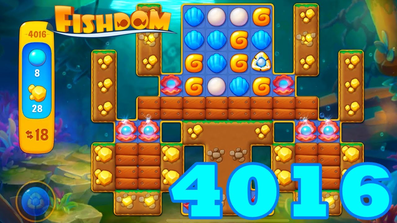 Fishdom Level 4016 HD Walkthrough | 3 - match puzzle game | gameplay ...