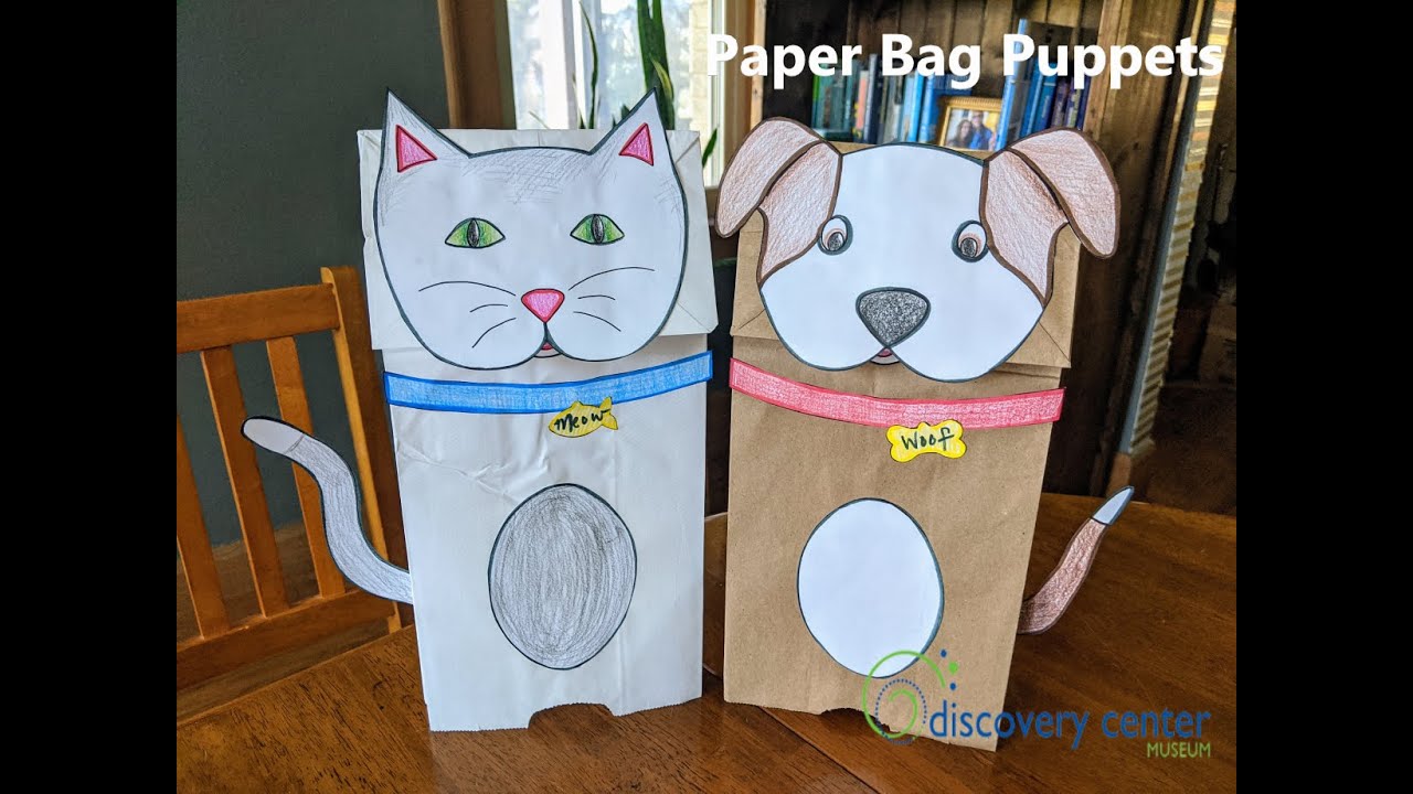 Paper Bag Puppets- Discovery Center Playful Learning at Home - YouTube