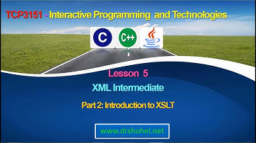 Lesson 5: XML Intermediate- Part 2_3 – Introduction to XSLT