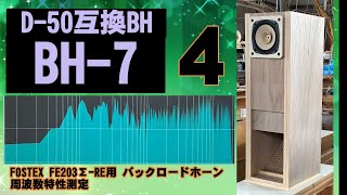 D-50互換設計バックロードホーン BH-7 製作進行中4 周波数特性測定