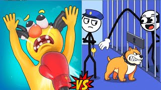 Thief Puzzle VS Annoying Uncle Punch- Satisfying All Levels ASMR Gameplay Ragdoll Break Android iOS 