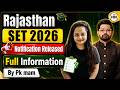 Rajasthan SET 2026 Notification Released | Complete Information | PK Mam | HN Adhyayan
