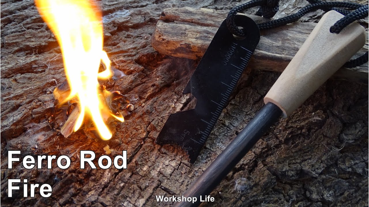 New $6 Ferro Rod, tested on some fatwood. - YouTube