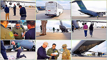 Texas Border Agents Escort ILLEGAL ALIENS onto Military Plane!