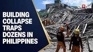 LIVE: Rescue operations underway after building collapse traps dozens in Angeles City Philippines