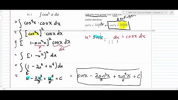 MATH 2411 Calculus II Section 8.3 Trigonometric Integrals