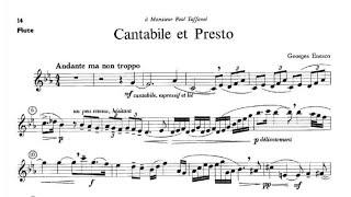 G. Enescu : 'Cantabile et Presto' for Flute and Piano [w/ Score]