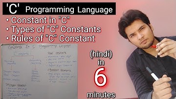 Constant in C Programming Language in Hindi - What is Constant in C Programming ? || Types and Rules