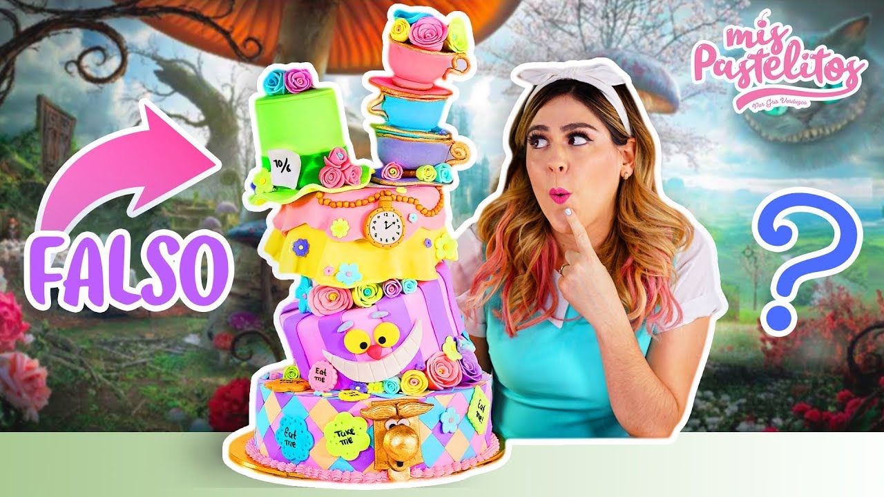 PASTEL FALSO |  ALICIA EN EL PAIS DE LAS MARAVILLAS | MIS PASTELITOS