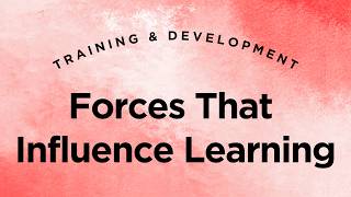 Famous Forces That Influence Learning - Training & Development Lecture 1 Part 3 (Full Version) Profile