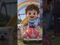 Nonu Driving Toy Car with Cute Puppy Video#shortvideo #youtubeshorts #kidsshorts #viral