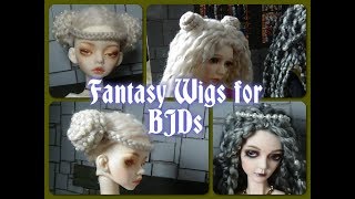 Fantasy BJD doll yarn wig how to. Super easy NON brush technique.