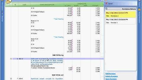 PriMus Tutorial - Revisions History Toolbox - ACCA software
