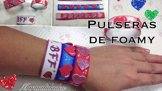 Cómo hacer pulseras de goma eva. Manualidades fáciles para niños