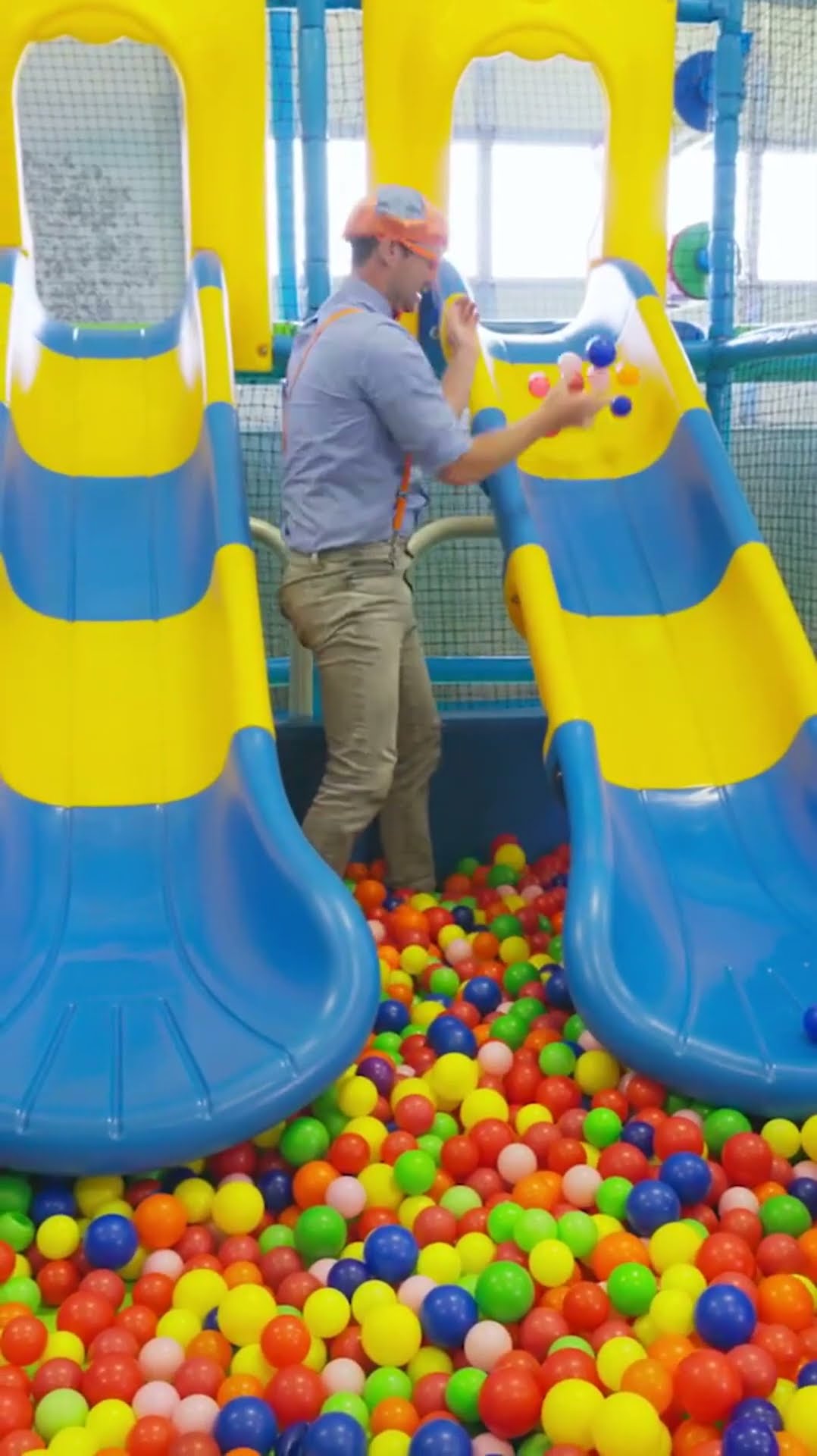 Blippi \u0026 Layla Play in the Ball Pit | Blippi Shorts | #shorts #blippi #blippimusic