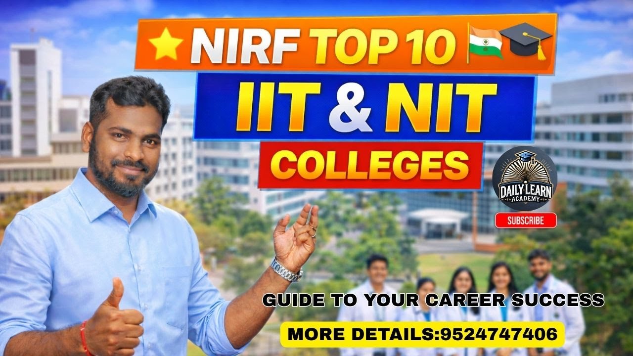 🏆🎓 NIRF TOP 10 IIT & NIT Colleges in India 🇮🇳 | Rankings, Placements & Fees 🚀💼