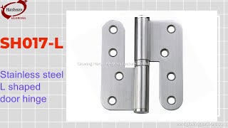 Glowing hardware stainless steel L shaped flush door hinge SH017-L