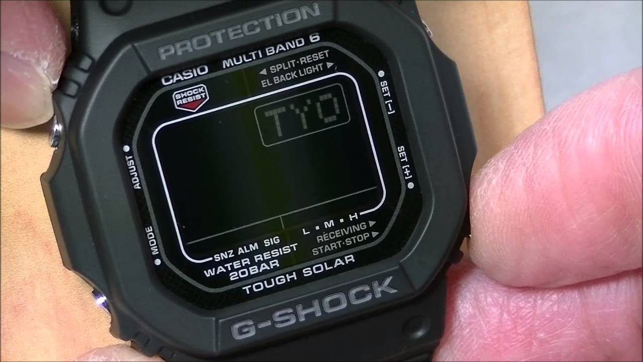 カシオ腕時計 G-SHOCK GW-M5610BC-1 隠しコマンドの使用方法 - YouTube