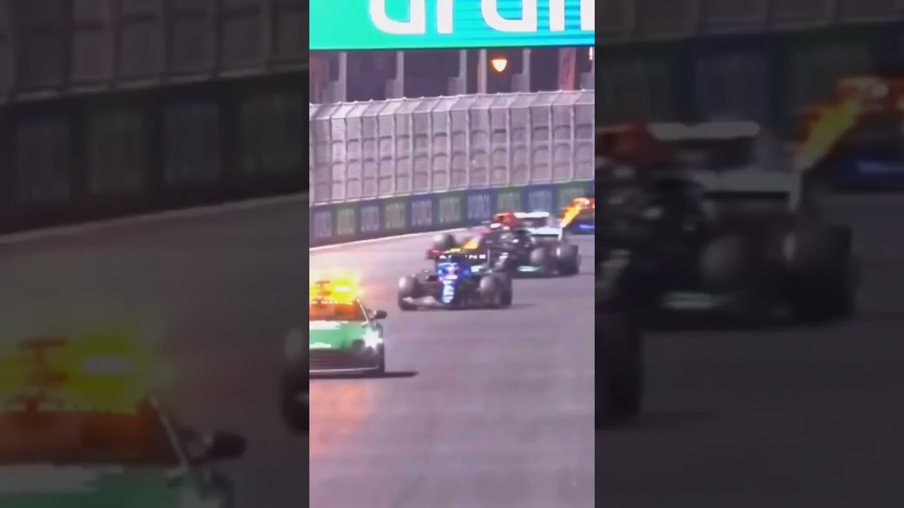 F1 Cars Warming their Tyres in Saudi Arabia 