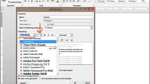 Change Default Formatting: Microsoft Word 2013