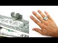 Origami Dollar bill Heart Ring tutorial ❤️(Jodi Fukumoto) 折り紙 $1 corazón billete Valentine's Day