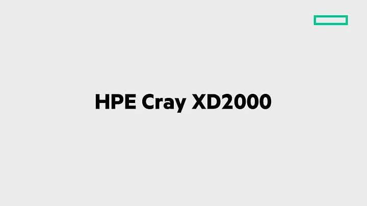 Accelerate the Pace of Business with the HPE Cray XD2000