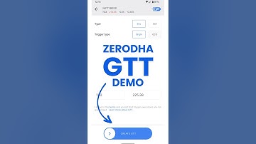 How to Place GTT Order in Zerodha?