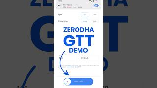 How to Place GTT Order in Zerodha?