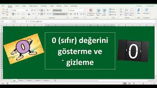 Hücredeki Sıfır Değerini Gösterme & Gizleme Resimi