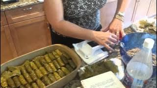 Using a Dolmades Machine - How to make Greek Dolmades or Dolmas
