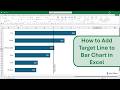 Add target line to bar chart in Excel - Quick how-to video - No narration - Excel Effects