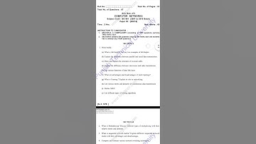 ptu University latest previous year Question paper for BCA 4 th semester computer network 2012