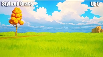 Stylized grass with runtime virtual textures in UE5