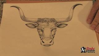 Learn How to Carve A Longhorn Head on Leather Part 1
