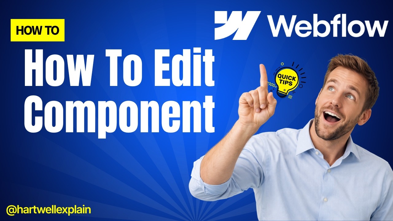 How To Edit Components in Webflow - YouTube