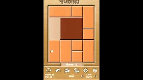 Klotski Easy Level 18/78 Par Solution