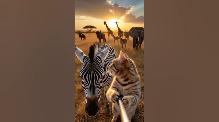 Watch the video about The Perfect Sunset Shot on the African Savannah|TinyWildShorts #shorts #funny #animals