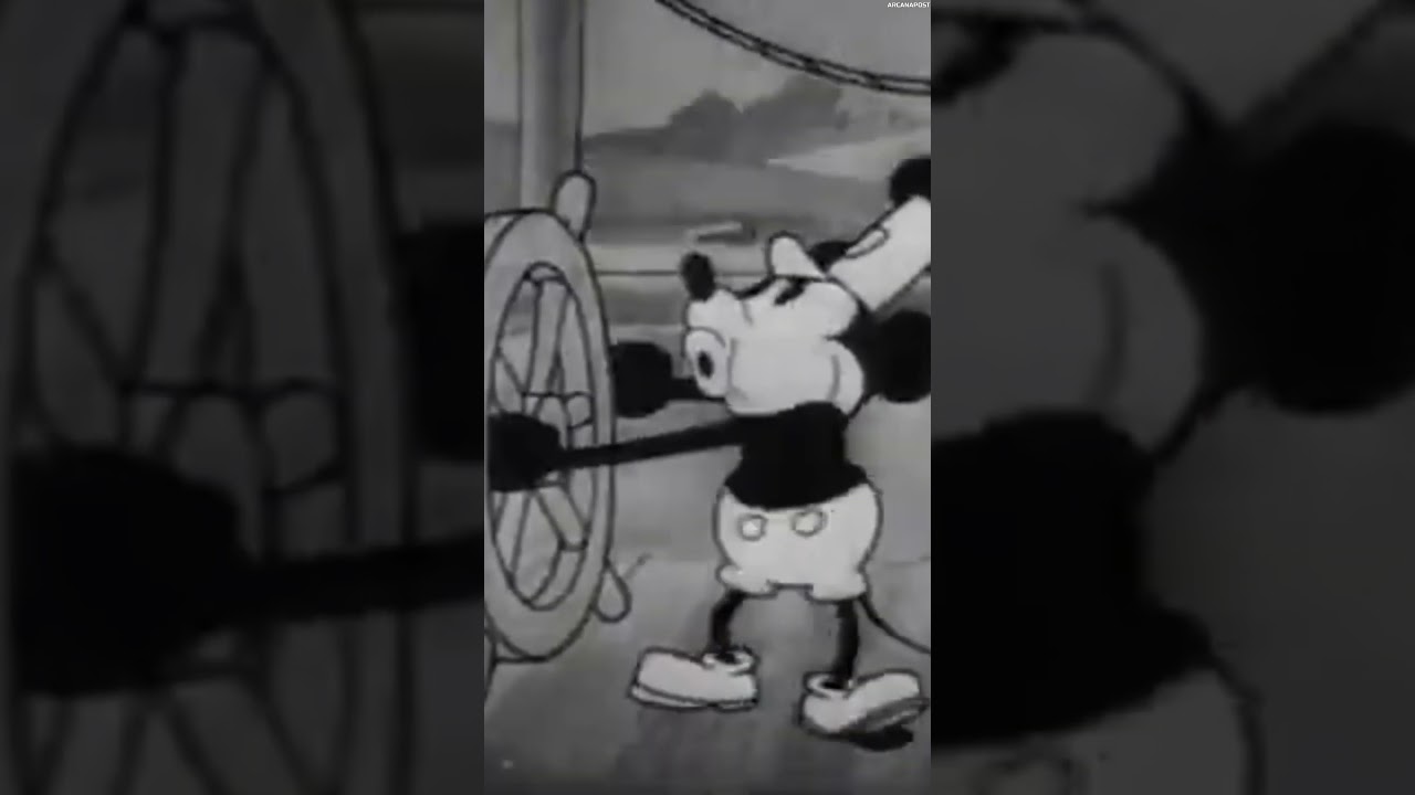 Steamboat Willie whistling from the 1928 Walt Disney classic 